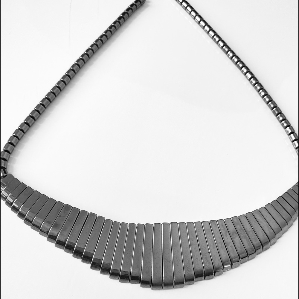 Vintage Black Lucite Necklace